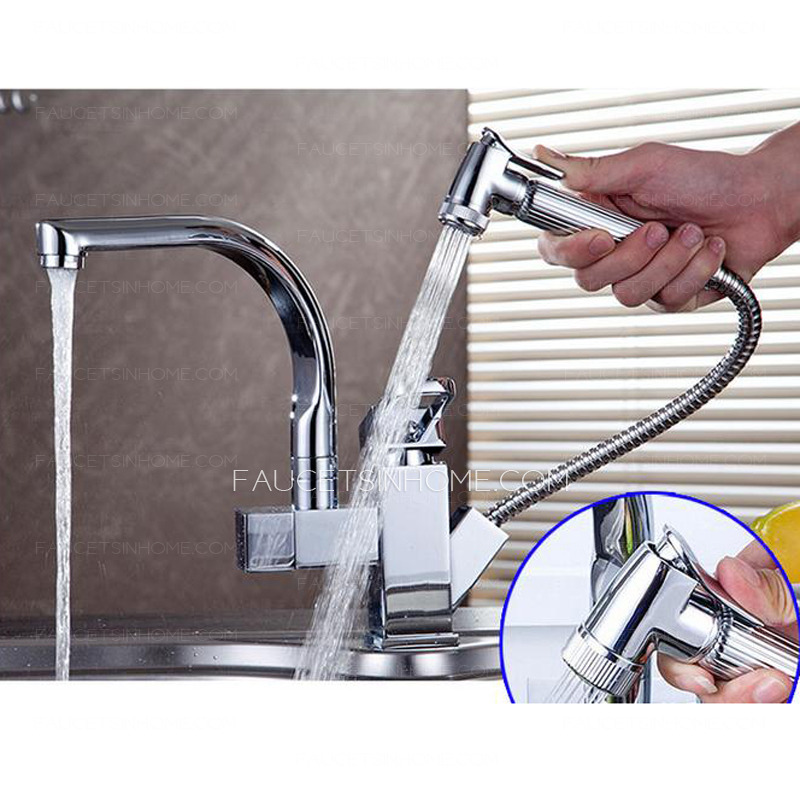 High End Rotatable Kitchen Faucet With Pullout Spray Gun