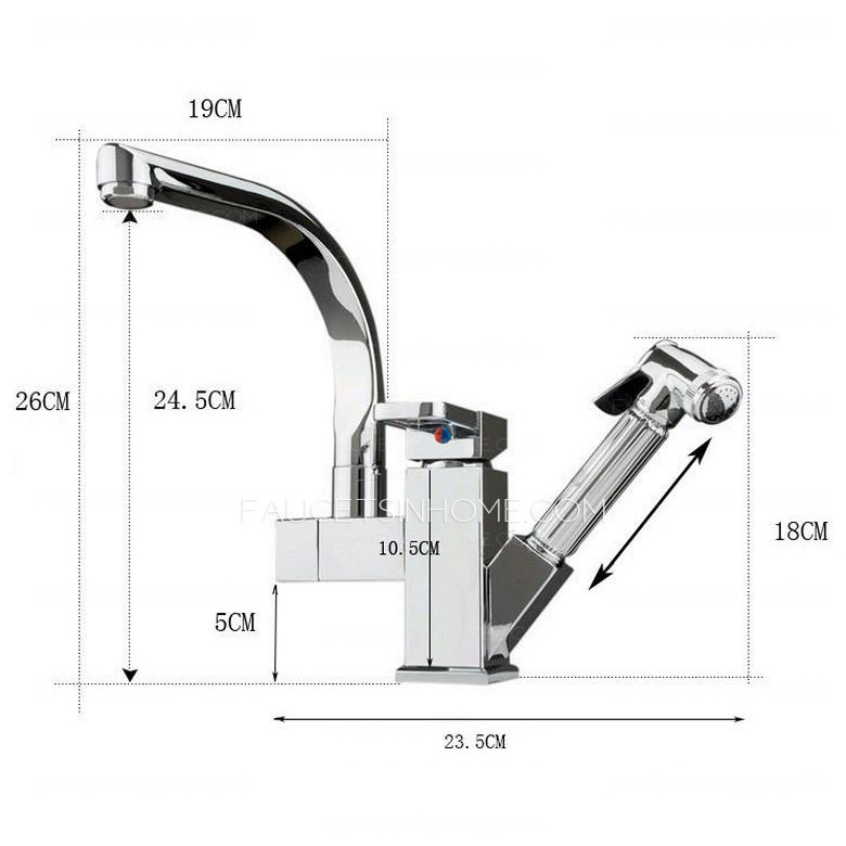 High End Rotatable Kitchen Faucet With Pullout Spray Gun
