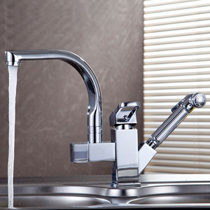 High End Rotatable Kitchen Faucet With Pullout Spray Gun