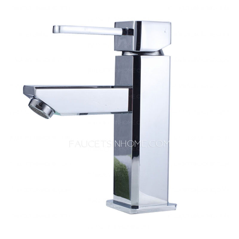 Simple Designed Thick Single Handle Bathroom Sink Faucet