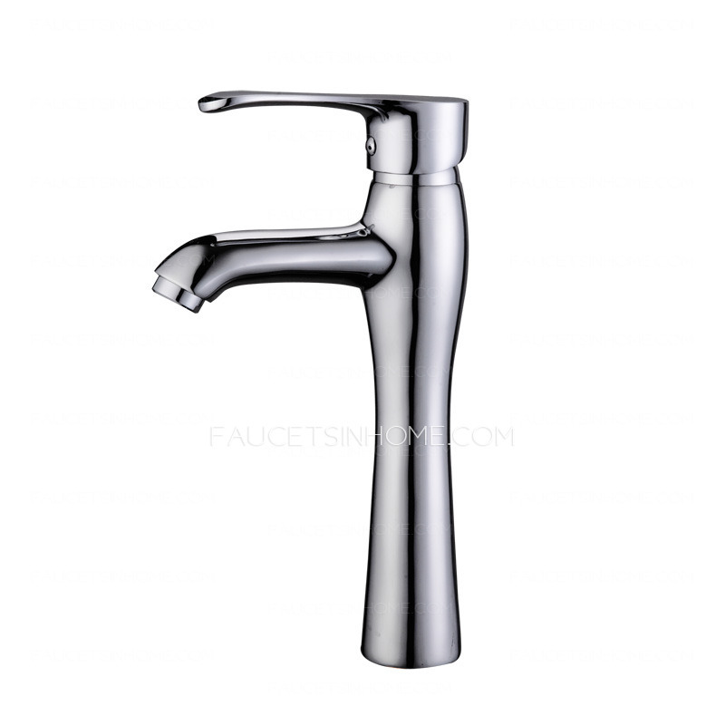 Discount Vessel Copper Tall Bathroom Single Handle Sink Faucet