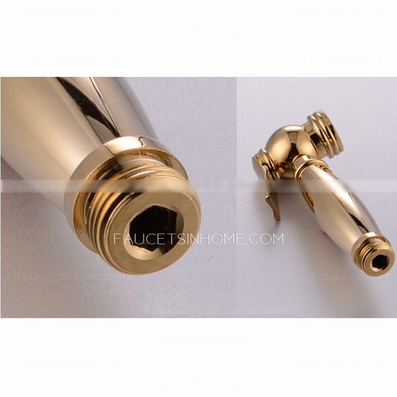 Cheap Gold Spray Brass Casting Wall Mount Bidet Faucet 