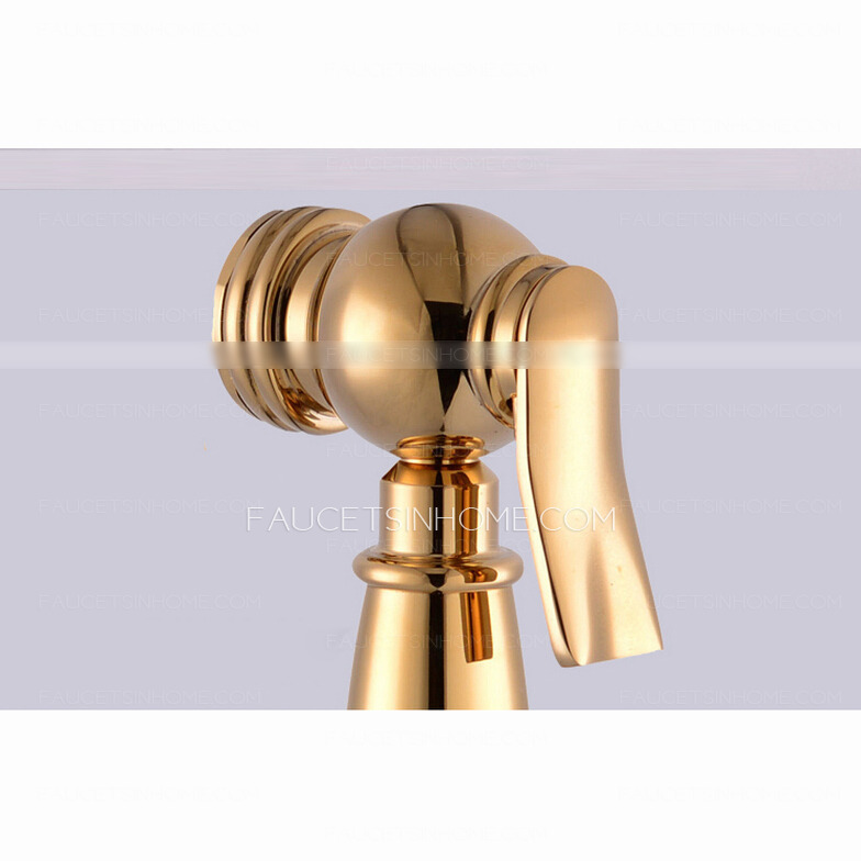 Cheap Gold Spray Brass Casting Wall Mount Bidet Faucet 