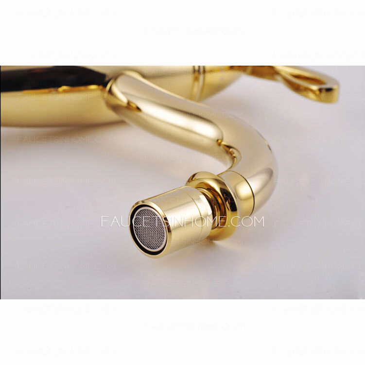 Luxury Gold Streamlined Design Bidet Faucet For Women