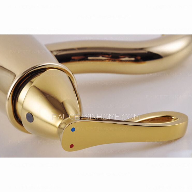 Luxury Gold Streamlined Design Bidet Faucet For Women