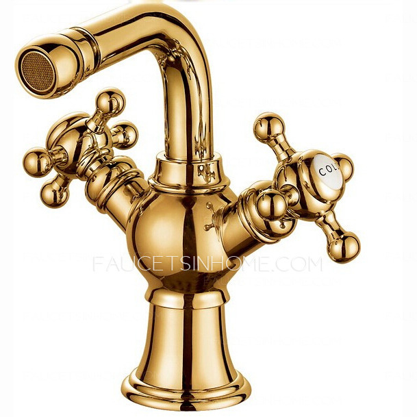 Vintage One Hole Two Cross Handle Bidet Faucet