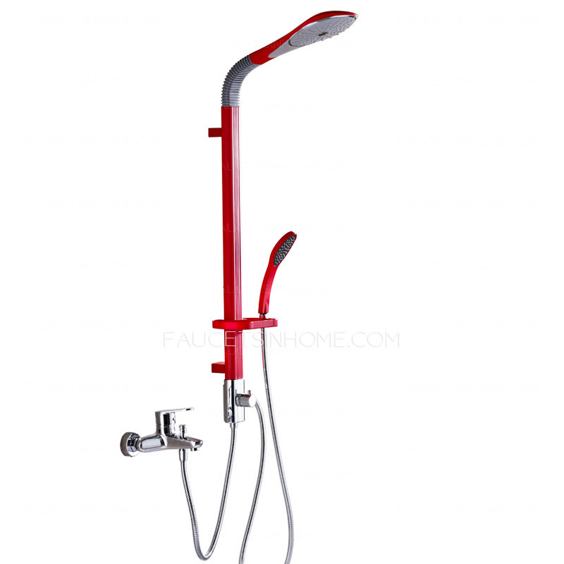 Fashion Red Copper Screen Shower Faucet System