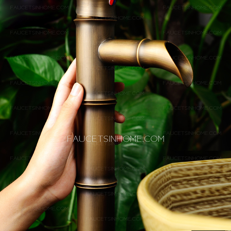 Designed Chinese Style Tall Bathroom Faucet Of Bamboo Shaped