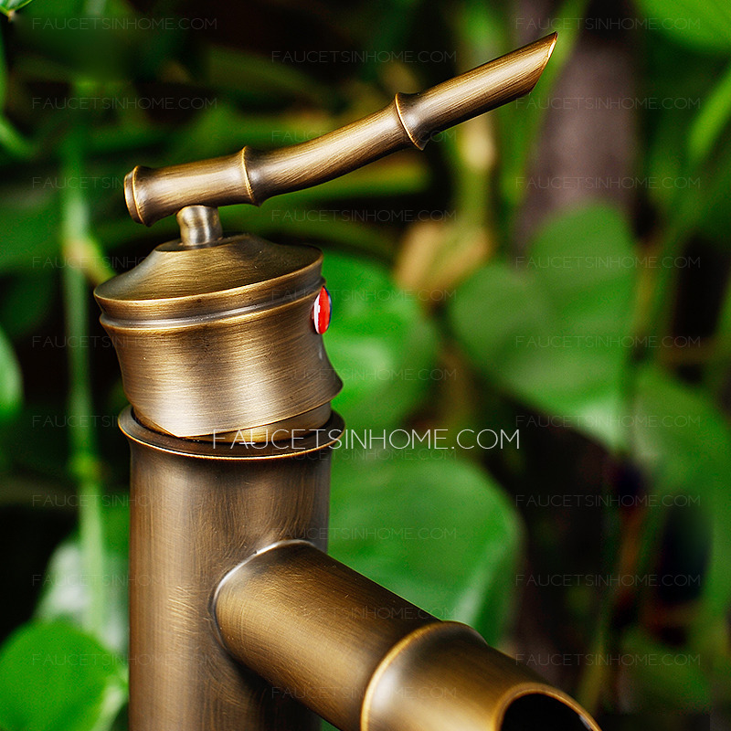 Designed Chinese Style Tall Bathroom Faucet Of Bamboo Shaped