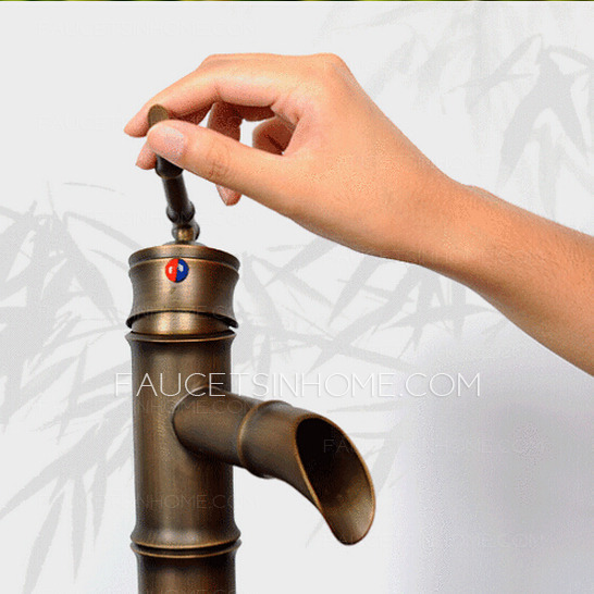 Designed Chinese Style Tall Bathroom Faucet Of Bamboo Shaped