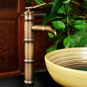 Designed Chinese Style Tall Bathroom Faucet Of Bamboo Shaped