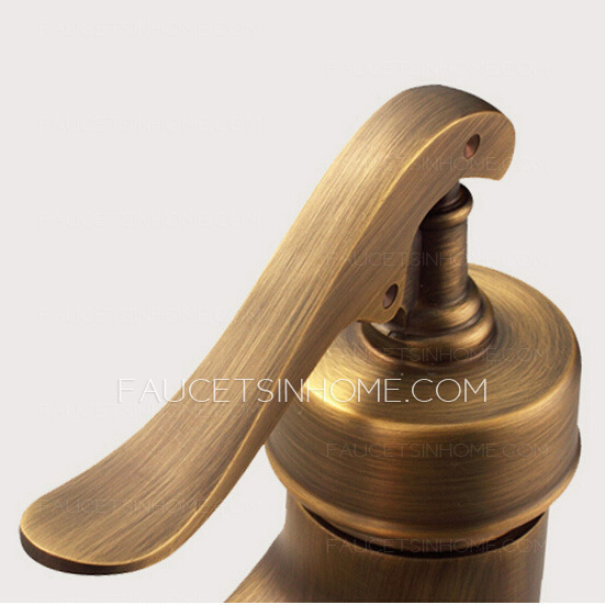 Vintage Tall Vessel Mount Waterfall Bathroom Sink Faucet 