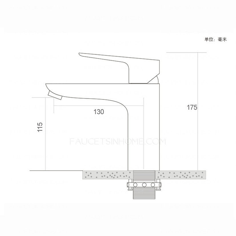 Modern White Porcelain Deck Mounted Bathroom Sink Faucet