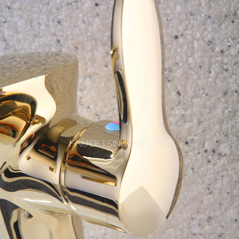 Luxury Golden Chrome Copper Bathroom Sink Faucet