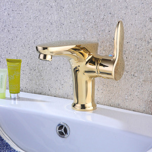 Luxury Golden Chrome Copper Bathroom Sink Faucet