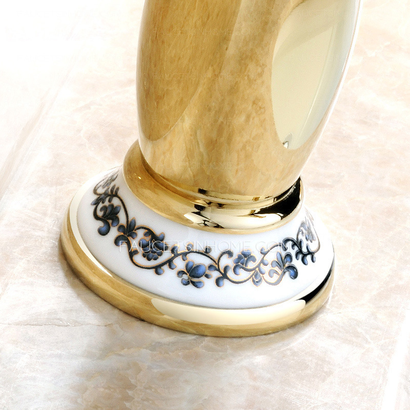 Antique Gold Polished Brass Single Handle Bathroom Faucet