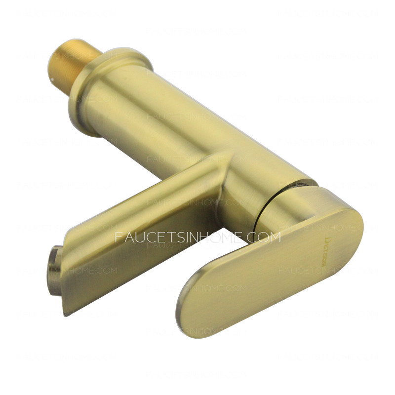 Discount Golden Polished Brass Sink Faucet For Bathroom