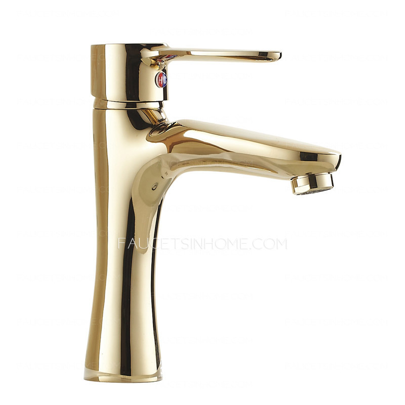 Cheap Antique Gold Copper Bathroom Sink Faucet
