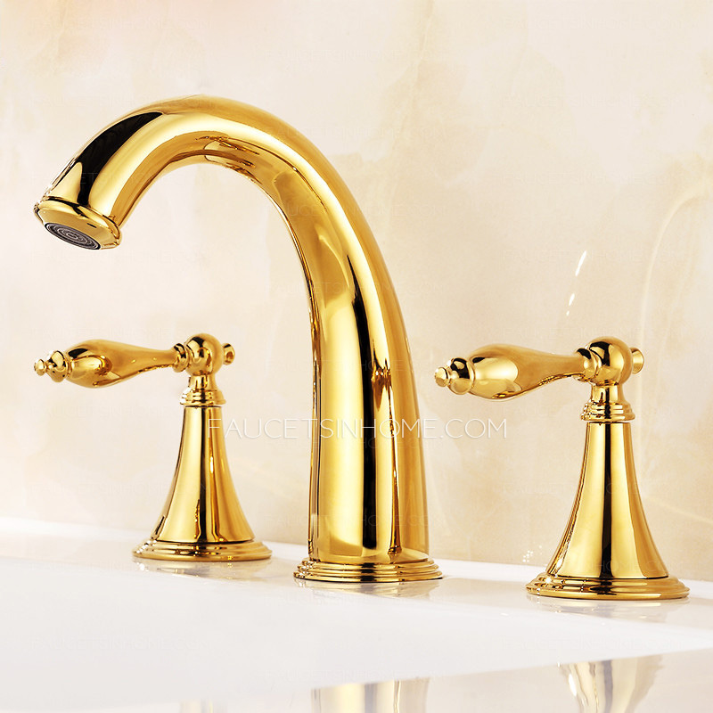 Antique gold bathroom faucet