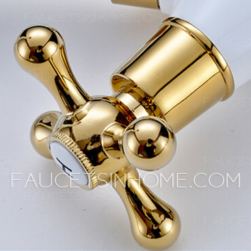 Discount Vintage White Painting Rotatable Bathroom Basin Faucet