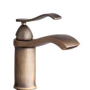 Brassqueen Antique Copper Large Caliber Waterfall Bathroom Basin Faucet