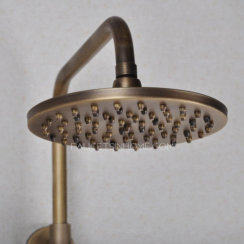 Antique Copper Shower Faucet System With Hand Held Shower