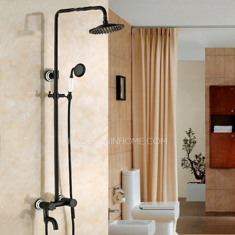 Antique Black Oil Rubbed Bronze Shower Faucet System