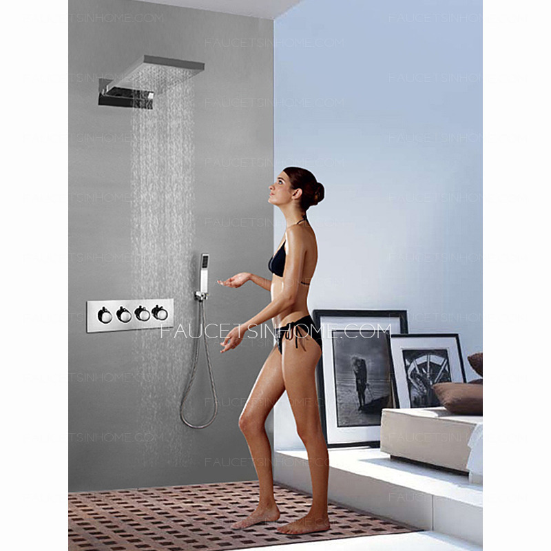 GBBNE Luxury Concealed Shower Screen Wall Mount Shower Faucet