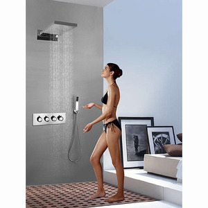GBBNE Luxury Concealed Shower Screen Wall Mount Shower Faucet