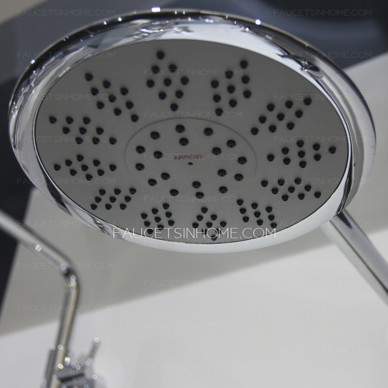 Modern Silver Third Gear Outdoor Shower Faucet System 