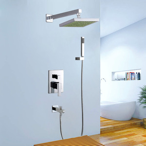 Modern Rain Water Concealed Wall Mount Shower Faucet System