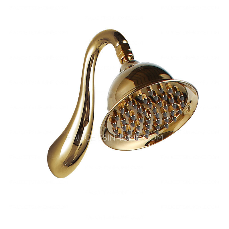 Antique Polished Brass Concealed Wall Mount Shower Faucet