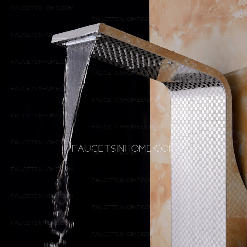 High End Waterfall Rain Stainless Steel Shower Screen System