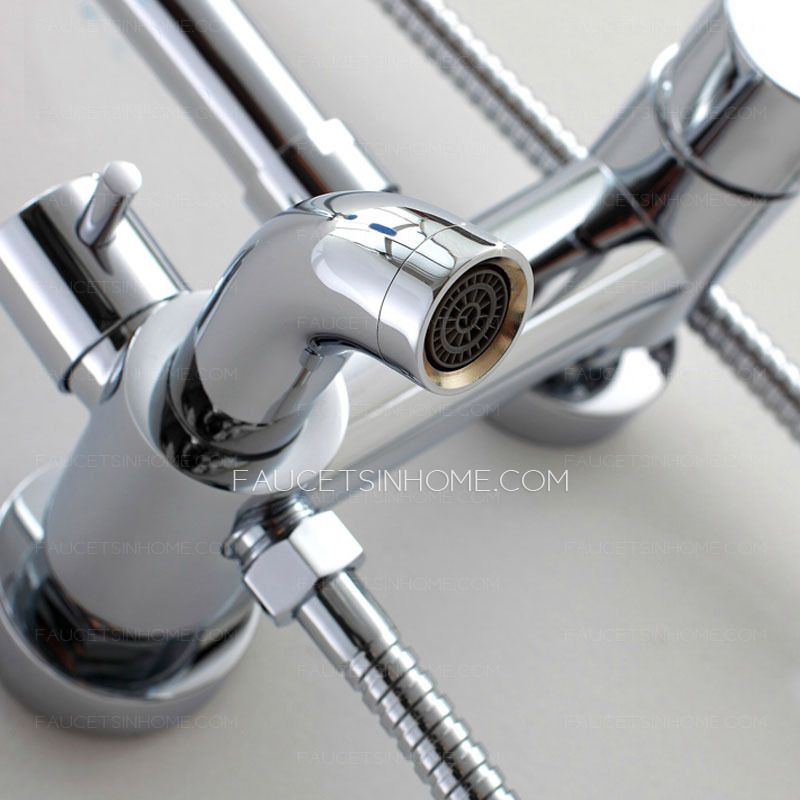 Modern Copper Elevating Pipe Self Clean Function Shower Faucet