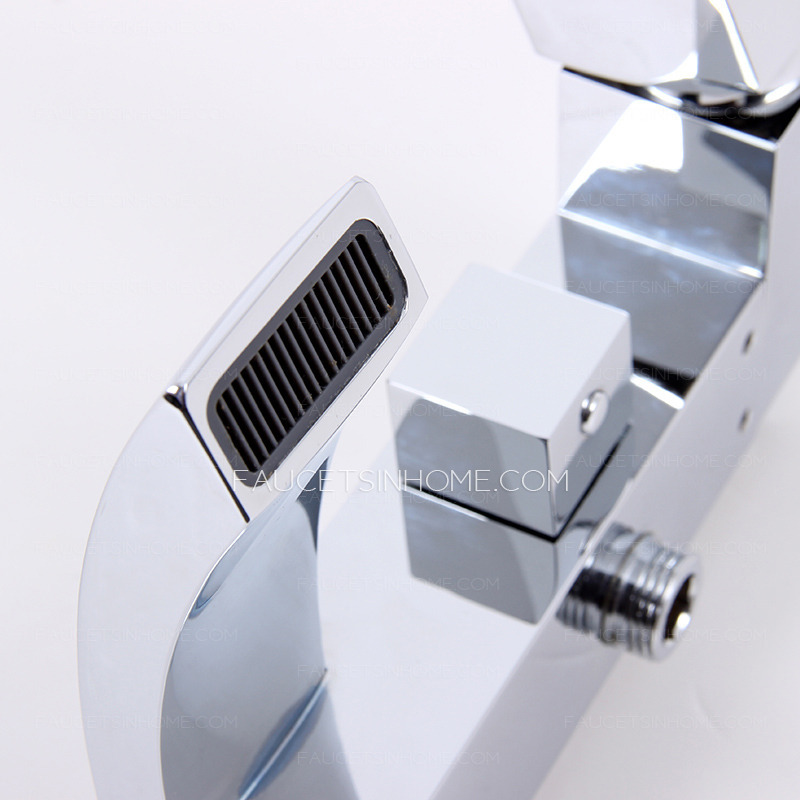 Designed Waterfall Wall Mount Bathtub Faucet For Bathroom