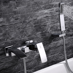 Designed Waterfall Wall Mount Bathtub Faucet For Bathroom