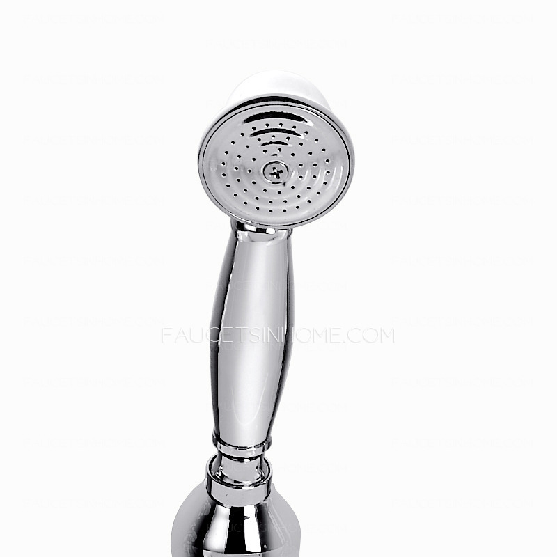 Antique Silver Five Set Sidespray Bathtub Shower Faucet