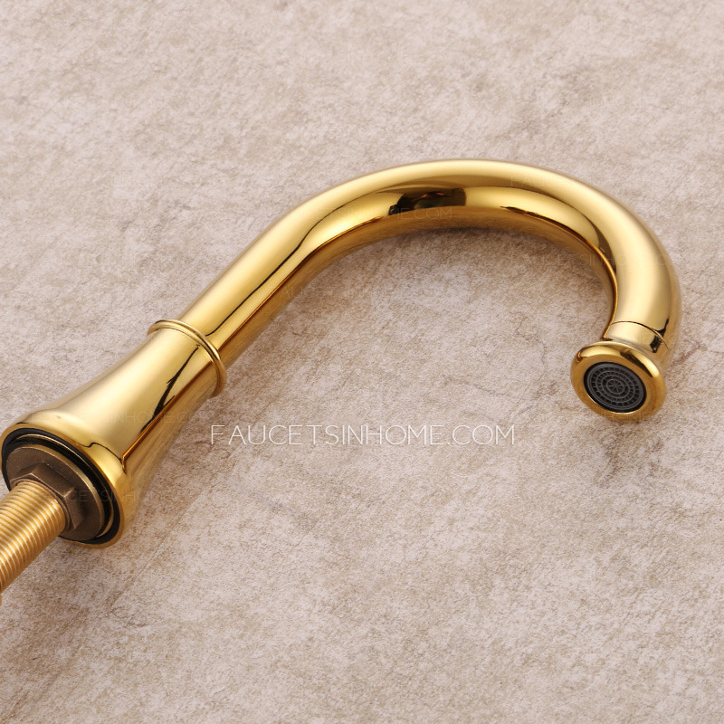 Antique Brass Bullet Shaped Bathroom Faucet