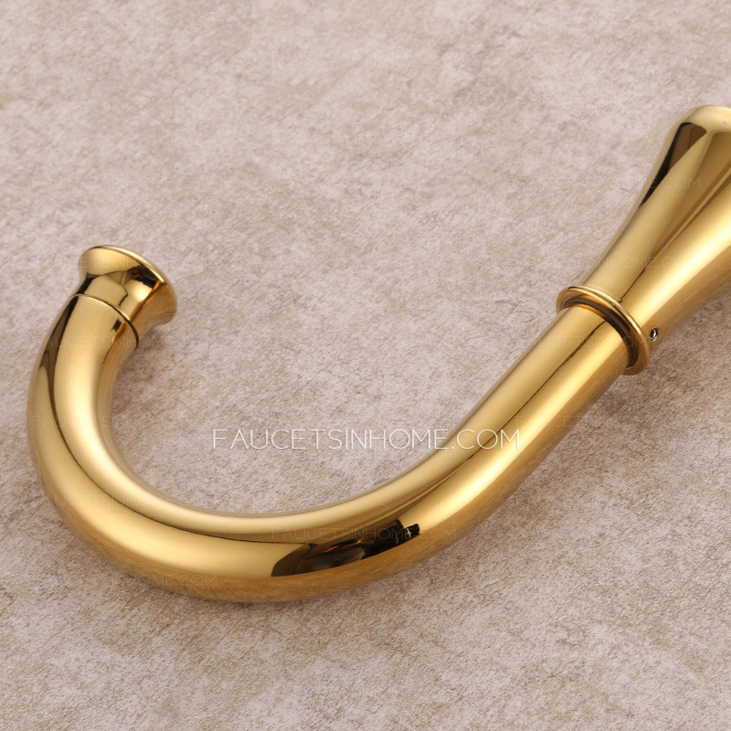 Antique Brass Bullet Shaped Bathroom Faucet