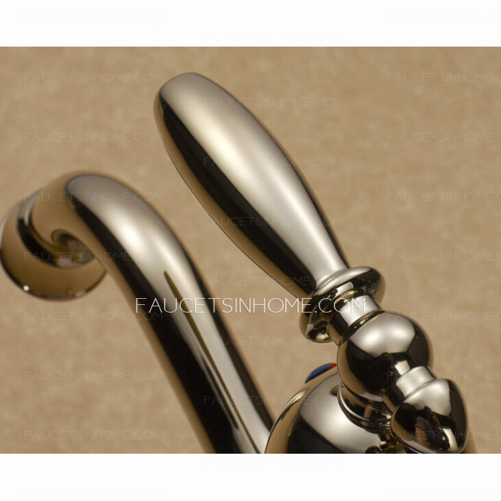 Sleek Antique Polished Brass Gold Bathroom Sink Faucet 