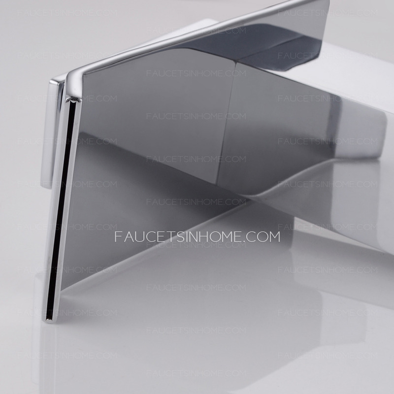 High End Tall Vessel Waterfall Bathroom Sink Faucet