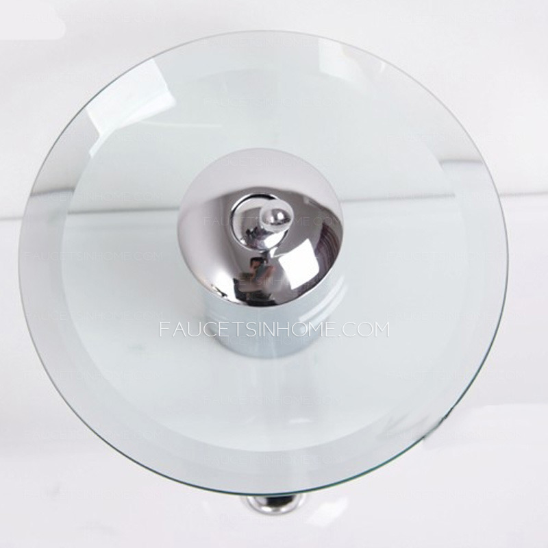 Discount Glass Spout Waterfall Bathroom Sink Faucet