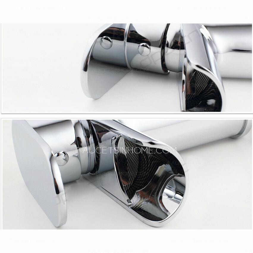 Modern Semicircle Shaped Hollowed Waterfall Bathroom Faucet