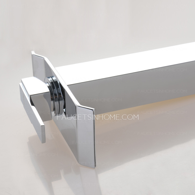 Modern Large Waterfall Outlet Vessel Mount Bathroom Faucet