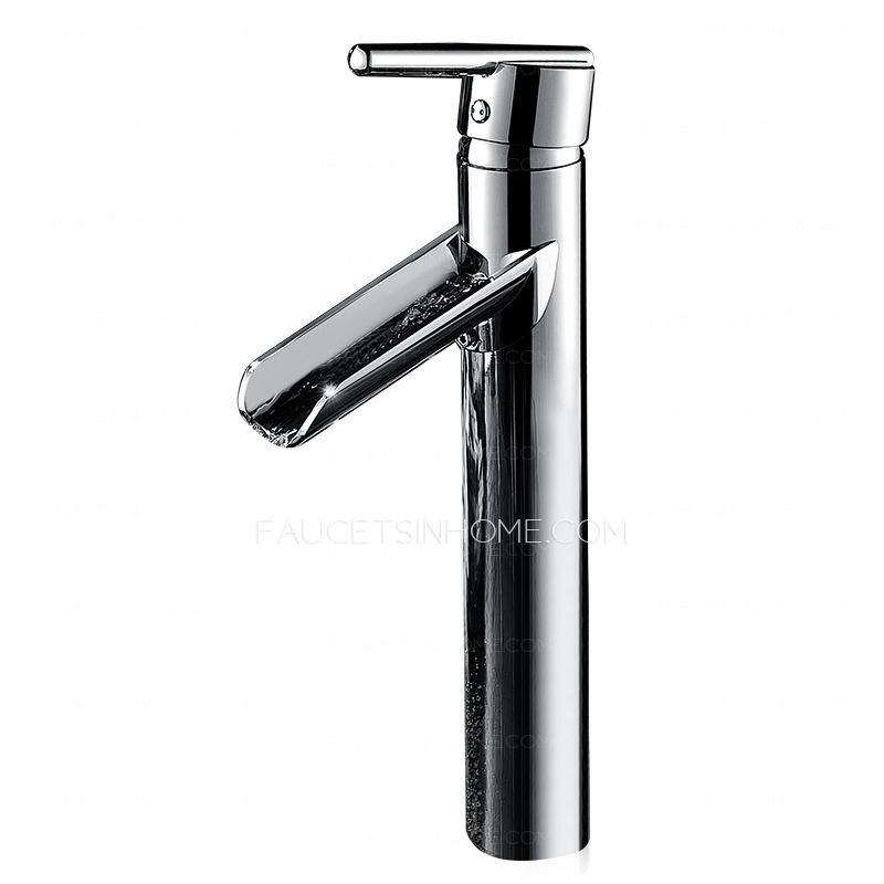 Designed Cylindrical Shaped Hollow Handle Waterfall Bathroom Faucet