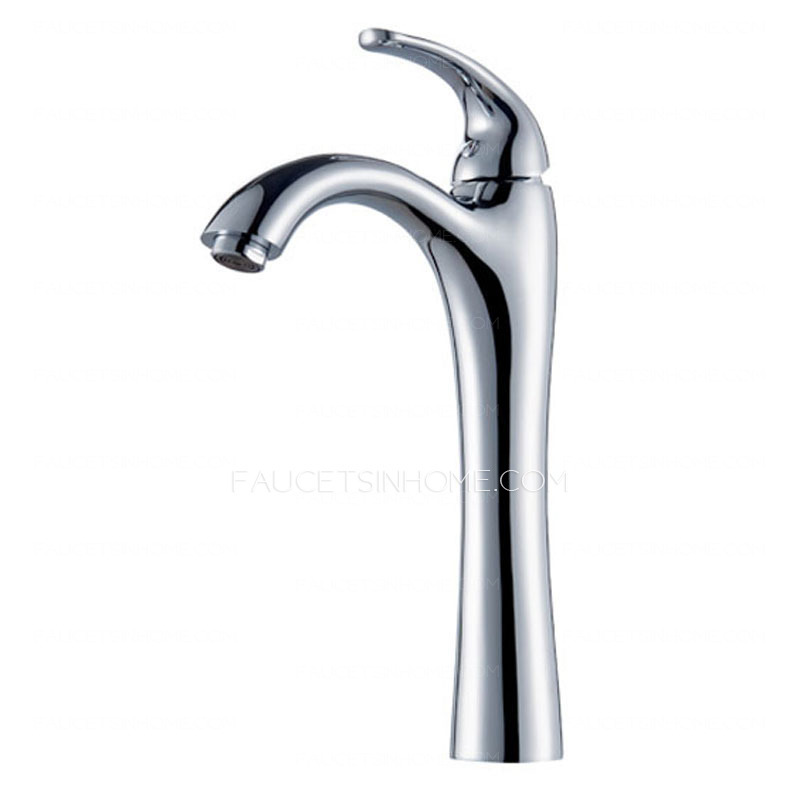 High End Tall Single Handle Bathroom Vessel Sink Faucet 