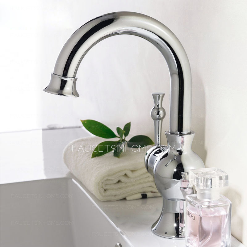 Antique Side Handle Fast Flow Bathroom Sink Faucet