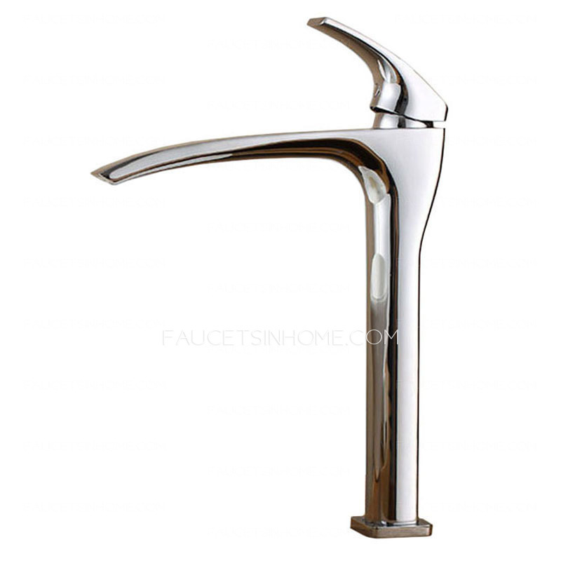 High End Lengthen Spout Tall Waterfall Bathroom Sink Faucet