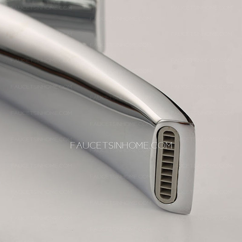 High End Lengthen Spout Tall Waterfall Bathroom Sink Faucet