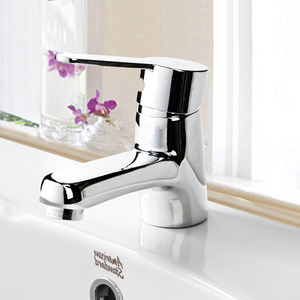 Simple Flat Single Handle Sink Faucet For Bathroom